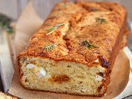 Рецепта Икономичен солен кекс със сирене